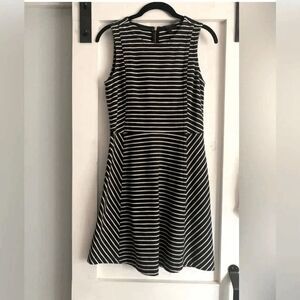 J.Crew Black and White Striped Dress